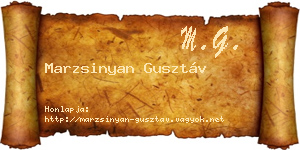 Marzsinyan Gusztáv névjegykártya